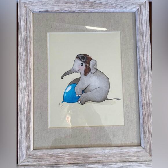 Forest Animals Framed Matte Watercolor Print Heavy Frame Art Prints 12” High - Picture 2 of 7